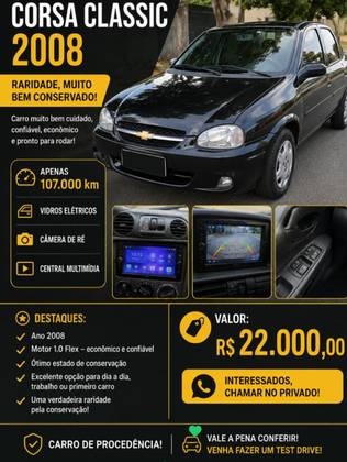 CHEVROLET CLASSIC 1.0 MPFI LIFE 8V FLEX 4P MANUAL CHEVROLET CLASSIC 1.0 MPFI LIFE 8V FLEX 4P MANUAL